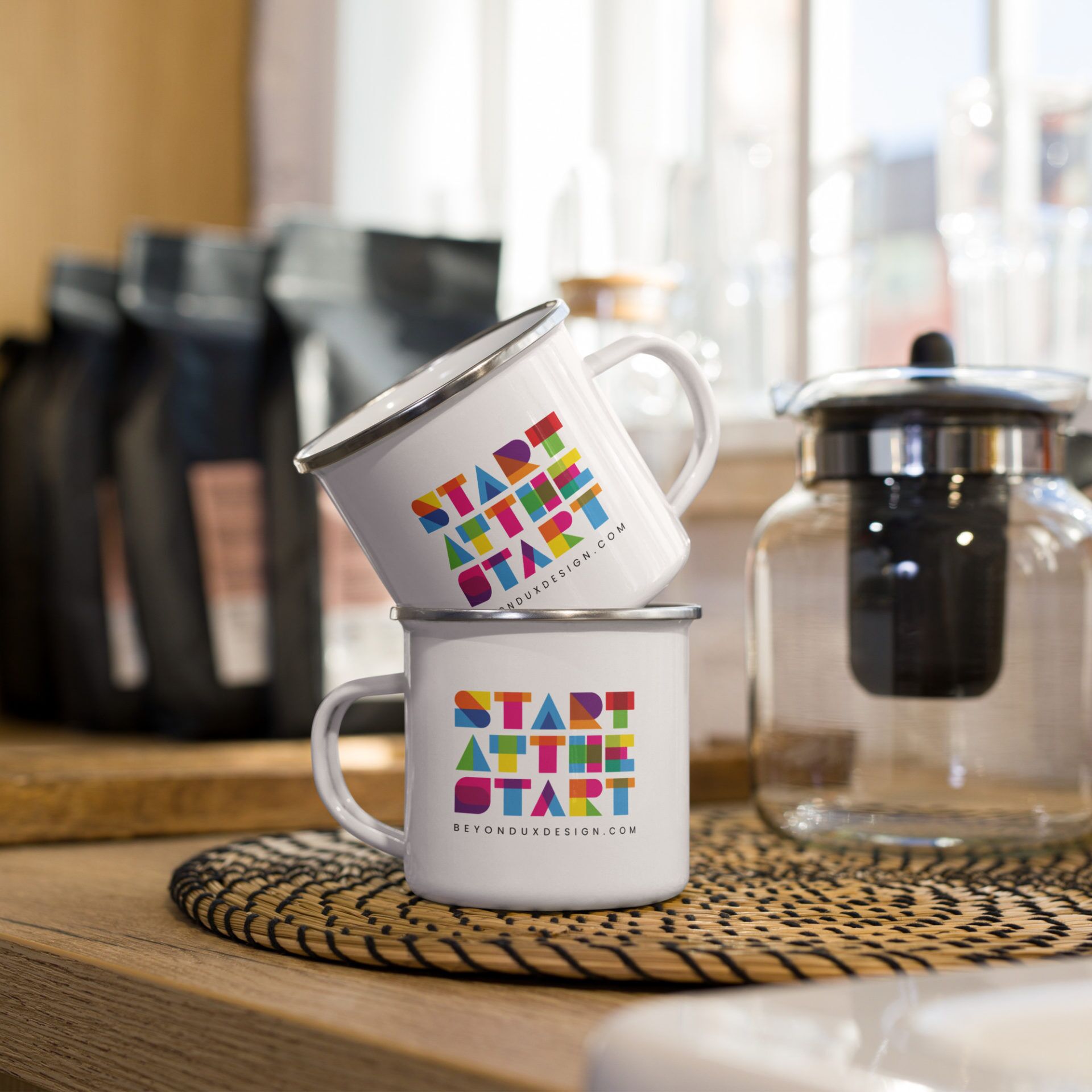 Start at the Start Enamel Mug - Image 2