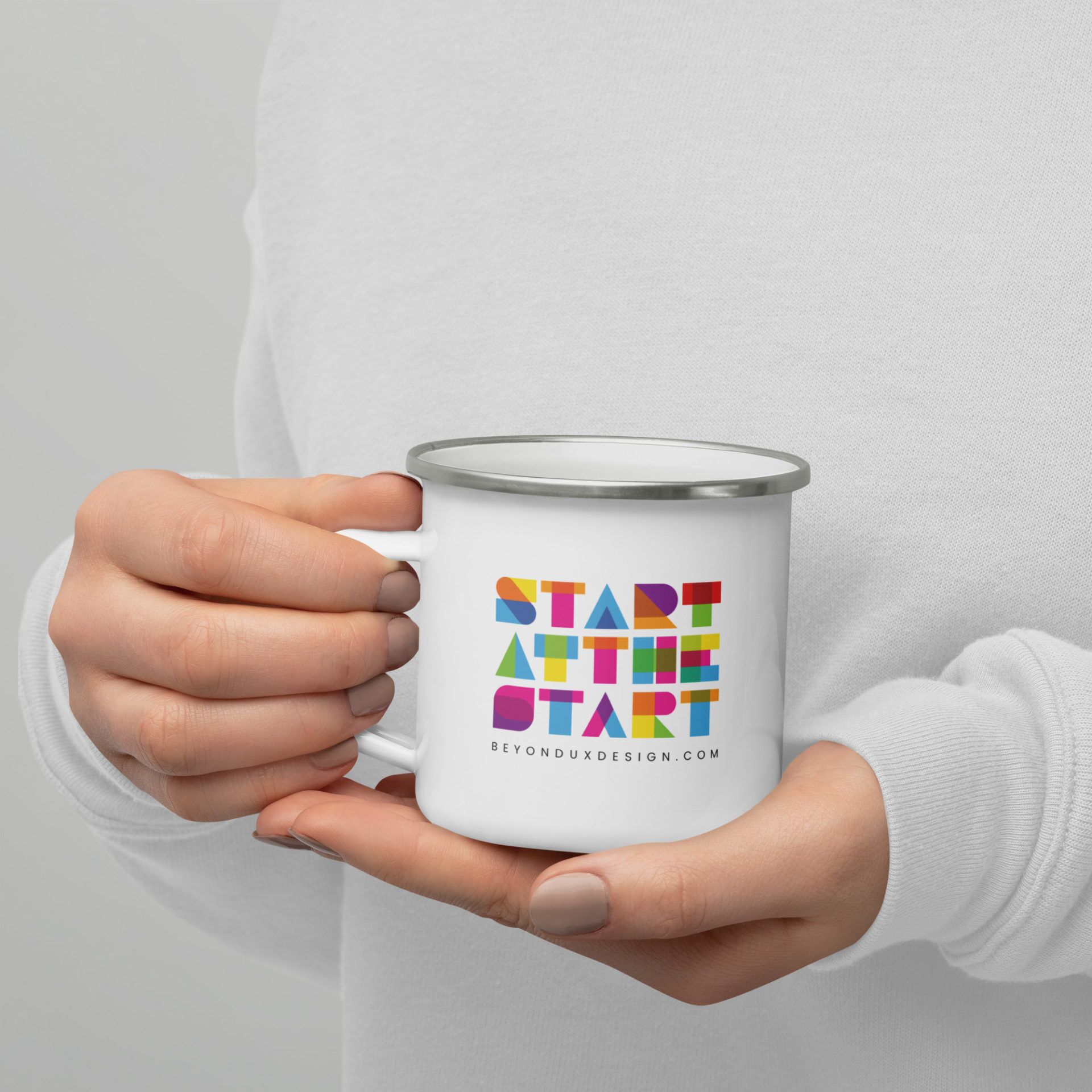 Start at the Start Enamel Mug - Image 4
