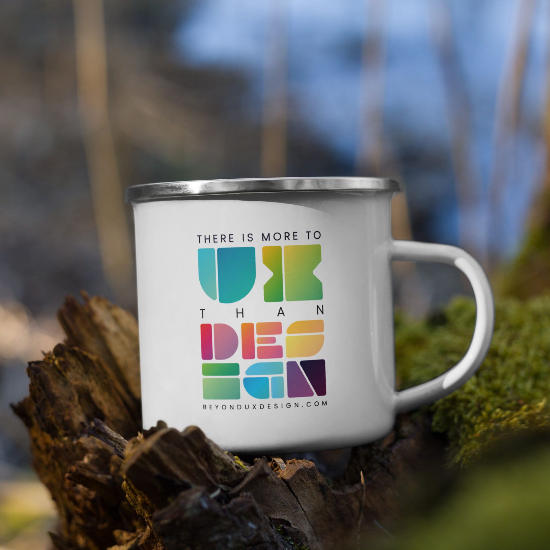 There's More to UX Enamel Mug